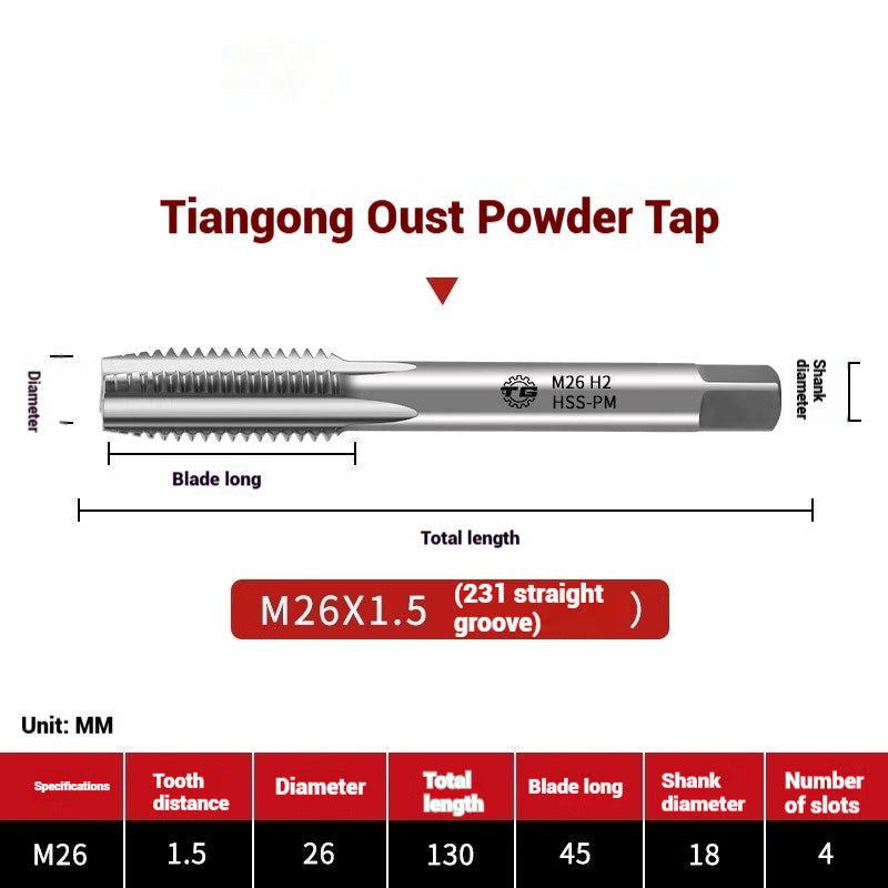 1097-Powder metallurgy machine taps stainless steel special taps straight groove spiral apex screw tip taps taps Shandong Denso Pricision Tools Co.,Ltd.